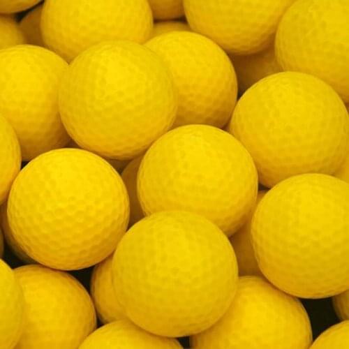 High Quality Synthetic Rubber Golf Ball Golf Practice Ball Yellow 42.6mm