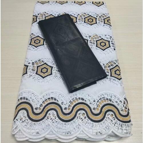 2.5+2.5yards African Bazin Riche Fabric Hot Sale Swiss Voile Lace In Switzerland Nigerian Lace Fabric Dubai Style For Wedding