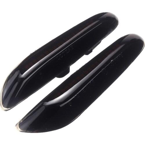2pcs Smoke Lens LED Turn Signal Light Dynamic Flowing Water Side Marker Blinker Lamp For BMW E60 E61 E90 E91 E88 E46 X3 X1 Parts
