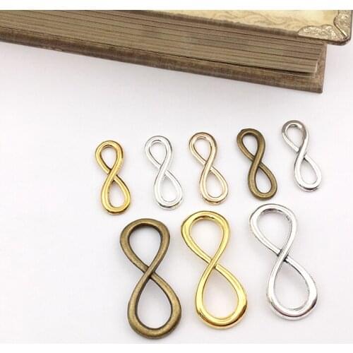 20Pcs Infinity Charms Pendants DIY Jewelry Making Alloy Findings Accessory For Necklaces Earrings