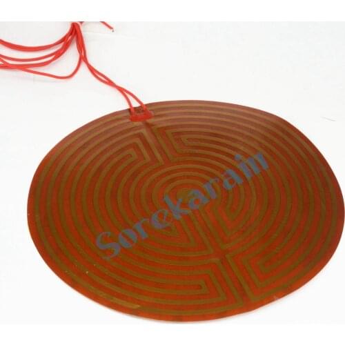 220mm 240W 24V DC Flexiable Round Eeletric Polyimide Film Heater Heating element for Electrical Wires