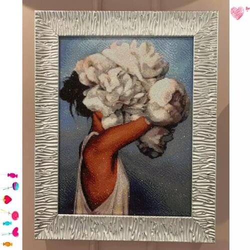 5D Diamond Embroidery Sale Portrait Diamond Painting Full Drill Square Flower Diamond Mosaic Girl Rhinestones Pictures