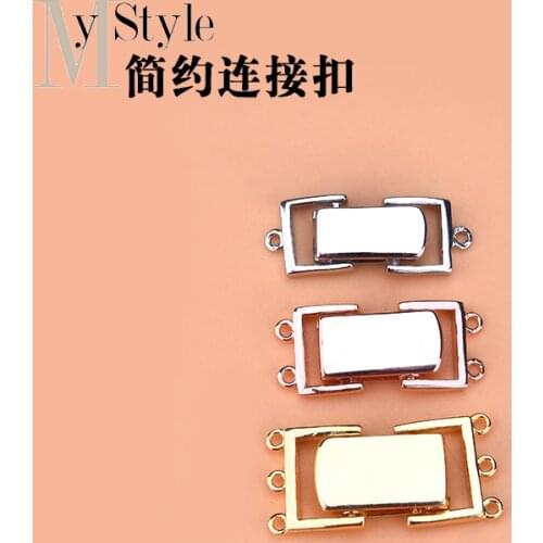 Bracelet accessories accessories square buckle 1 row 2 rows 3 rows clasp connection buckle hand woven jewelry DIY accessories ma
