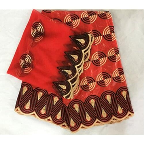 Bazin brode brocade 2018 nouveau red lace fabric latest bazin riche brocade 2019 nigeran lace fabric 5+2yards/lot