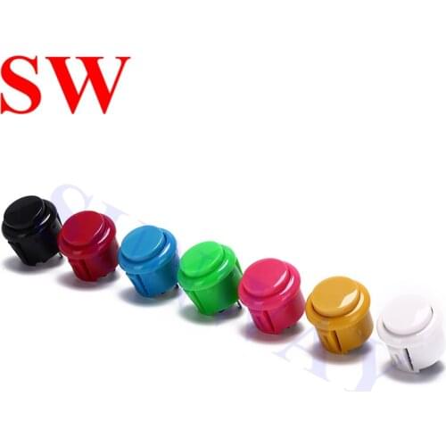 Free shipping arcade game parts 20pcs 24 mm push button copy sanwa push button for DIY Arcade fighting game kit