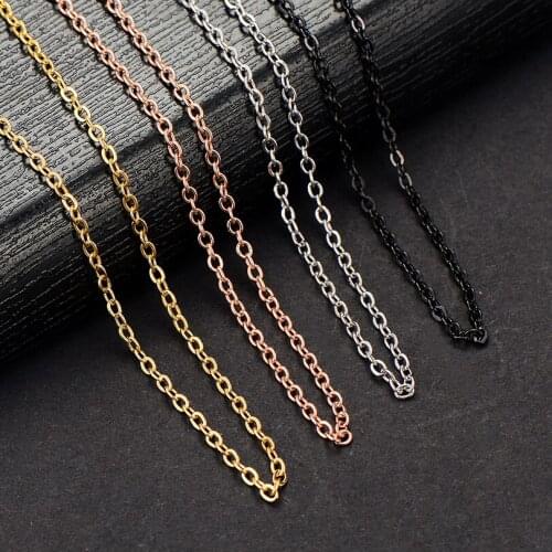 Pipitree 45cm DIY Men Women Chain Necklace Copper 4 Colors O Shape / Box Chains Pendant Necklace Jewelry Making Accessories