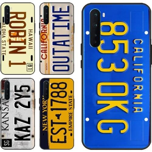 License Plate Number Case For OPPO Realme 6 7 8 Pro Q3 7i C3 C21 GT Neo Cover For Oneplus 9 Pro 7 8 T 9R Nord