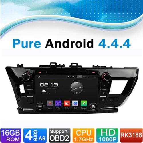Pure Android 4.4.4 Car DVD GPS Navigation System for Toyota COROLLA 2014-2015