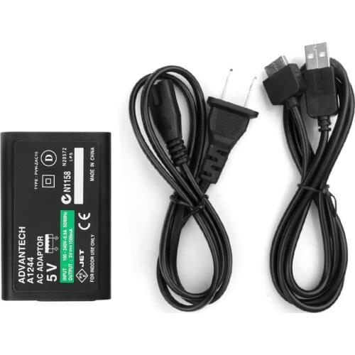 Home Wall Charger Power Supply AC Adapter USB Data Charging Cable Cord For Sony PlayStation For Psvita PS Vita PSV