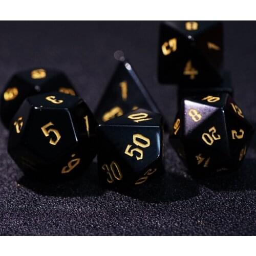 DND Dice COC Running Group Dice TRPG Dice Cthulhu Board Game Natural Gems Magic Multi-faced Dice Table Game Dice