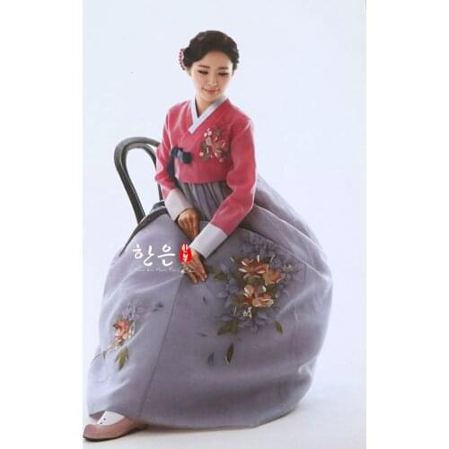 Top Sale Korea Original Hand Embroidery Hanbok / Wedding Hanbok / Traditional Hanbok / Authentic Spot Hanbok Hallowen Cosplay