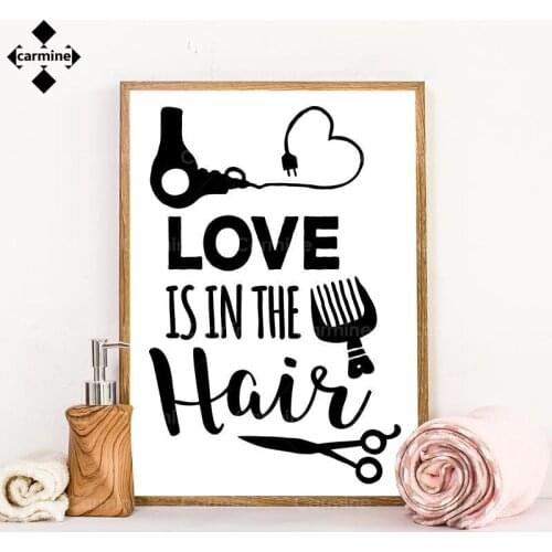 Funny Haircut Quote Canvas Print Hairdresser Gift Black White Posters Modern Minimalist Painting Pictures Barber Shop Wall Decor
