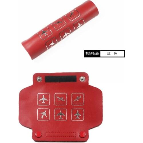 Unisex Black / Pink Neoprene Handle Cover of Airline Hostess Pilot Protecting Sleeve Gift for Women Airman Men Crew Luggage Case