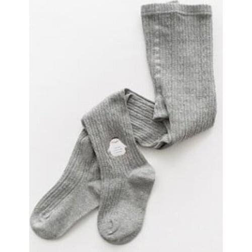 2018 autumn and winter new small alpaca cotton childrens double needle pantyhose big PP baby embroidery leggings