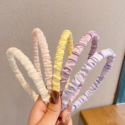 New Fashion Headband Women Girls Individuality Pleated Hairband Casual Soft Hair Hoop Headband Hair Accessories Wholesale