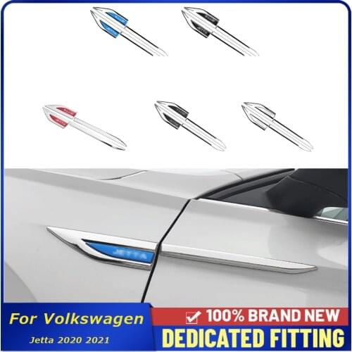 Fit For Volkswagen Jetta 2020 2021 Side Wing Fender Badge Emblem Cover Trim Strips Car Body Fender Side Label Stickers
