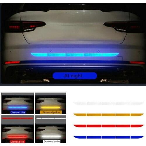 Safty Car Reflective Tape Stickers Exterior Warning Strip Reflect Tape Traceless Protective Car Sticker Trunk Auto Accessories