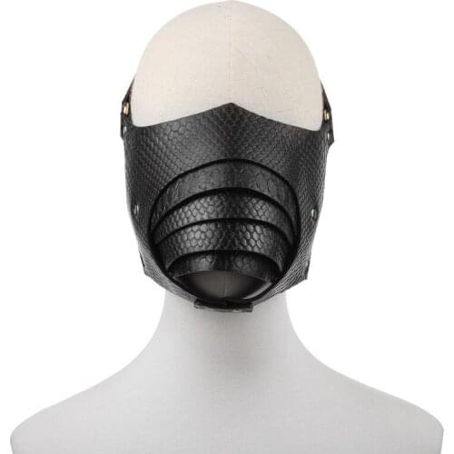 Adult sex games bdsm toys leather bondage hood erotic mask sex tools for couples women slave fetish cosplay restraints headgear