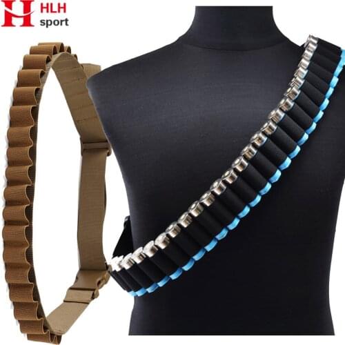 1.9" Tactical Hunting Ammo Pouch Gun Shell Belt Airsoft Hunting Sling Swivels 12/20GA Pouch Bullet Waist Belt
