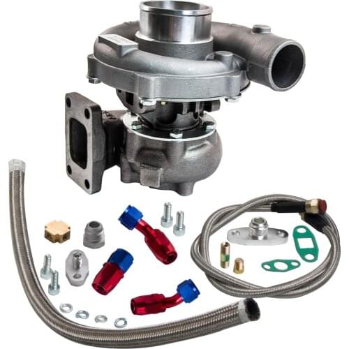 T3 T4 T04E .57 A/R Universal Turbo Turbocharger for 1.6 to 2.3L 400HP & Oil Line FOR OLDSMOBILE FOR DODGE Turbocharger 1997-1999