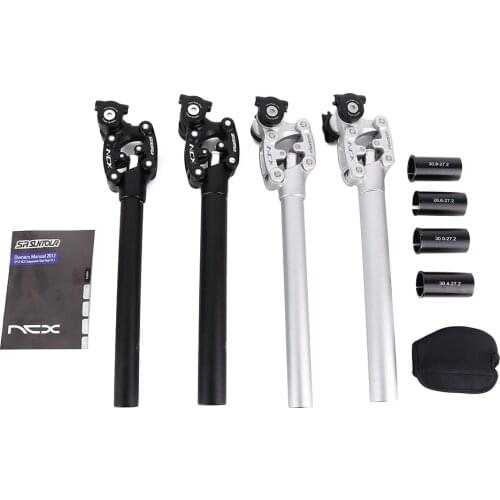 Bicycle Damping suspension seatpost mountain bike seat post 27.2 31.6 27.2mm/31.6mm*350mm sliver black Seatposts