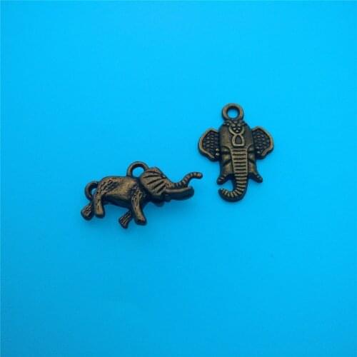 Vintage Bronze Mixing Elephant Charms Pendants For Jewelry Making Findings Bracelets Handmade Accessories DIY Gifts HOT Z1070