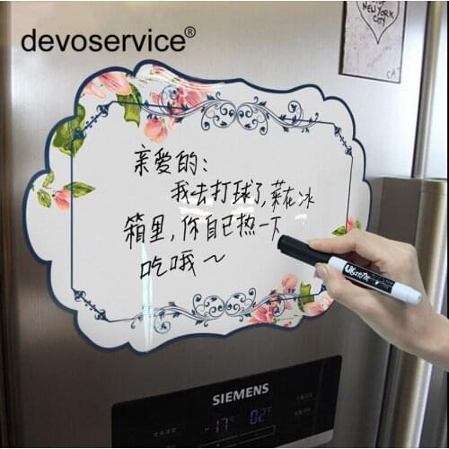 High Quality Flexible Fridge Magnetic Sticker White Board Mini Fridge Writing Message Board For Refrigerator Magnets Memo Pad