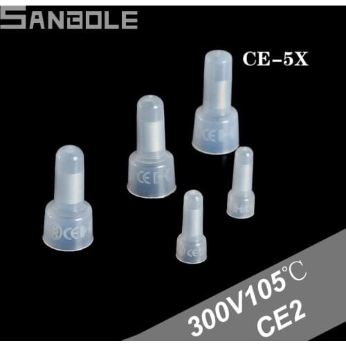 Close Terminal Connection Terminal Nipple Wire Connector Hat Aluminum Tube Connector CE-5X (1000pcs/lot)