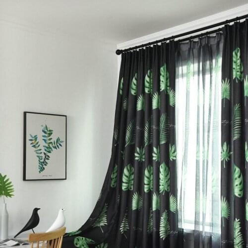 Curtains for Living Room Simple Modern Nordic Plant Curtains Custom Bedroom Study Curtains Cortinas Para Sala De Estar