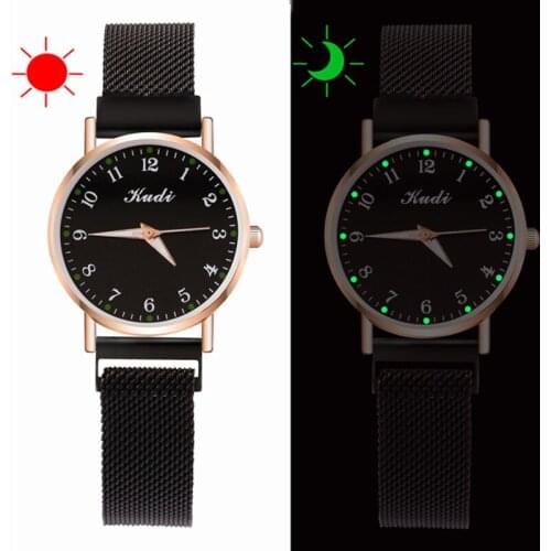 Reloj Mujer Fashion Simple Women Quartz Watch Female Gold Magnetic Belt Wristwatch Rhinestone Luminous Watches Ladies Hand Clock