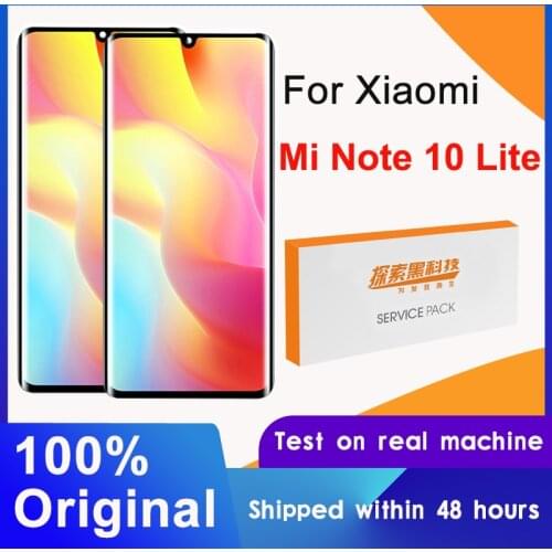 Original 6.47'' AMOLED Display For Xiaomi Mi Note 10 Lite M2002F4LG M1910F4G LCD Display Touch Screen Digitizer Assembly