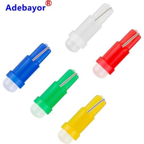 1000pcs T5 cob 1 smd led Ceramic Dashboard Gauge Instrument Ceramic Car Auto Side Wedge Light Lamp Bulb DC12V