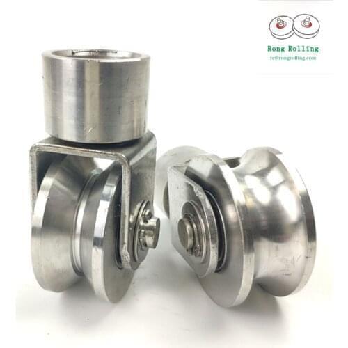 2inch 304 stainless steel V/U groove universal wheel, sliding gate rollers, universal wheels, ground rail rollers,door wheel