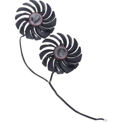 2 PLD10010S12HH FOR MSI Radeon RX480 580 GTX1080Ti 1070 Graphics Card Cooler Fan Y08B