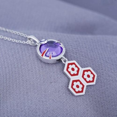 Anime Inuyasha Sesshoumaru Necklace S925 Sterling Silver Pendant Chain Fashion Jewelry Take Photo Props Cosplay Xmas Gift