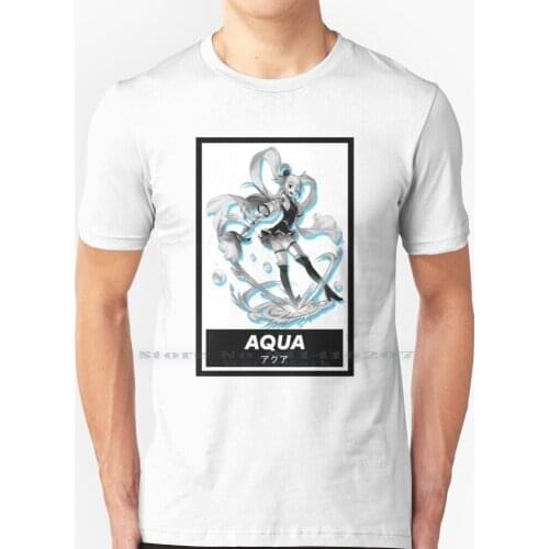 Aqua T Shirt 100% Pure Cotton Konosuba Aqua Konosuba Anime Manga Kawaii Waifu