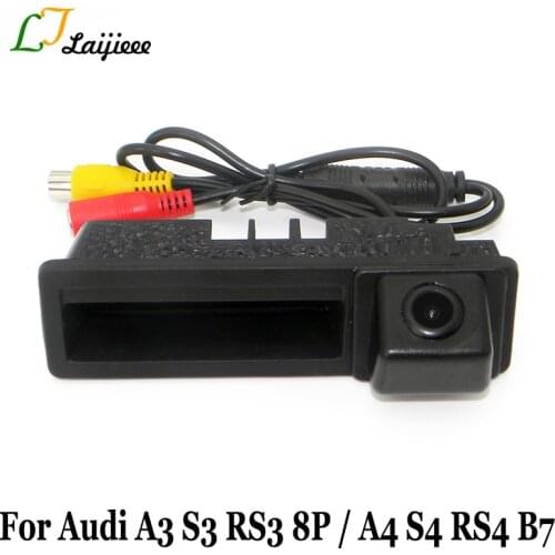 Car Parking camera For Audi A3 S3 RS3 8P 2003~2013 Auto Trunk Handle Backup Rearview Camera For Audi A4 S4 RS4 B6 B7 2001~2008