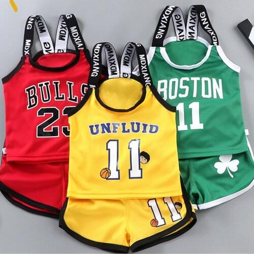 ZAFILLE Toddler Kids Girls Boys Basketball Clothes Summer Boy Jersy Clothes Sets Breathable Mesh Sports Childrens Suit