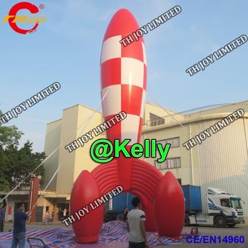 Free air shipping 6m/8m/10m big inflatable rocket spaceship plane, giant inflatable fire arrow space shuttle for advertising