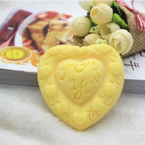 C1056 Heart-shaped handmade soap mould, cake mould soap mould silicone mold
