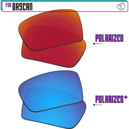 EZReplace Polarized Replacement Lenses for - Oakley Gascan Sunglasses - Blue P Plus-Red P