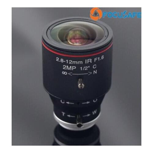 Focusafe 2.8-12mm 1/2" format Manual iris C Mount Lens