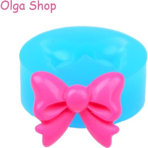 FYL129 19.4mm Bow / Ribbon Flexible Silicone Mold - Sugarcraft, Cake Decorating, Fondant, Cabochon, Jewelry, Gum Paste, Resin