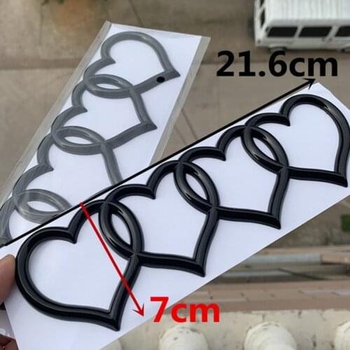 Glossy Black Love Heart Rear Emblem Badge Decal Replacement for Audi A3 A4 B8 B6 B7 A6 C6 C5 C7 A8 Q3 Q5 Q7 RS3 TT Logo Sticker