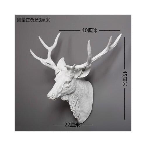 Deer head Antler wall hanging animal head Nordic style Decorative hanging home living room soft decoration art wall hanging