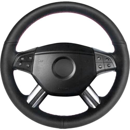 Artificial Leather Car Steering Wheel Cover for Mercedes-Benz W164 M-Class ML350 ML500 2005 2006 X164 GL-Class GL450 2006-2009