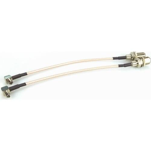 15cm 5.9" Customize Coaxial RF Cable Connector 3G Modem TS9 Right Angle to F Female with Pigtail Cable RG316