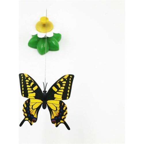 Cat Educational Interactive Small Toys Funny Cat Stick Cat Supplies Electric Flying Butterflies Around Flowers Funny Cat Toys