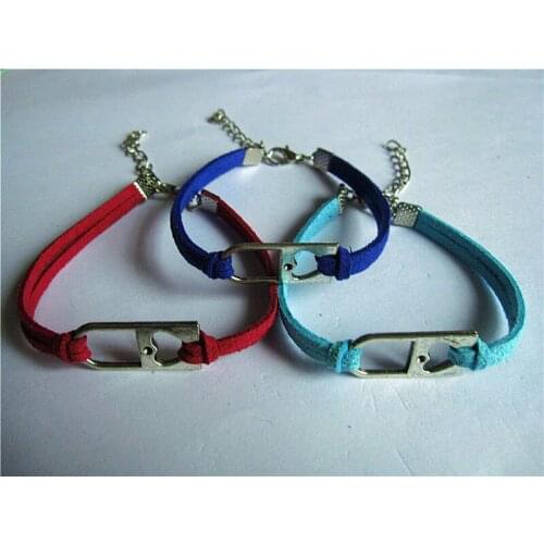 20pcs/lot Color mixing lock Dog animal Sister fashion bangle rudder The hungry bird hand chain Infinity leather bracelets