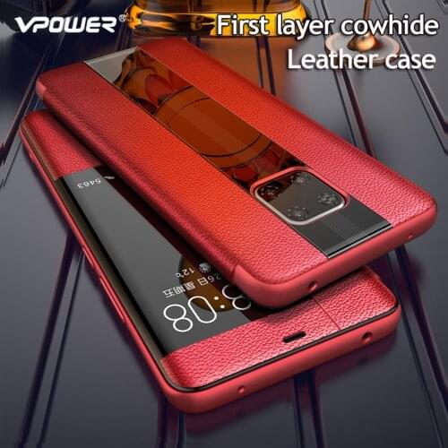 For Huawei Mate 20 Leather Case Luxury Genuine Leather Flip Cases For Huawei Mate 20 Pro/ Mate 20 X / Mate 20 RS Phone Covers
